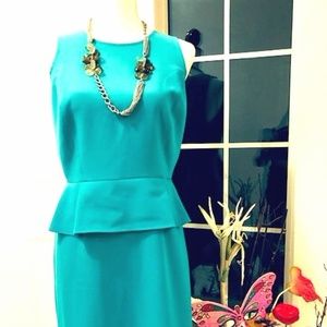 Green Peplum Dress
